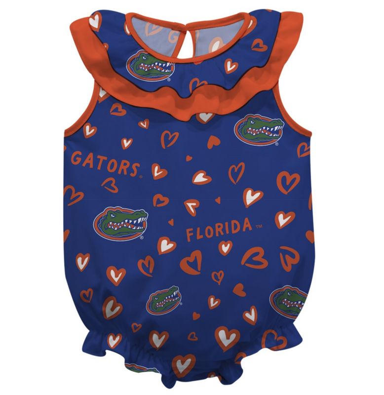 Florida Gators Hearts &amp; Logo Onesie