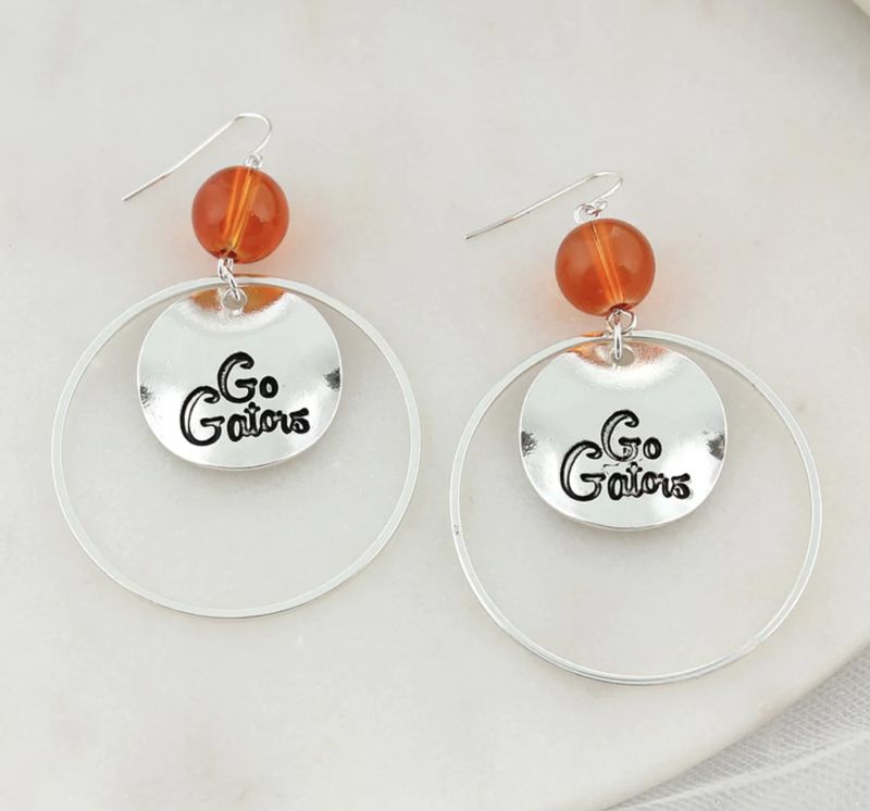 Florida Slogan Disc Earrings