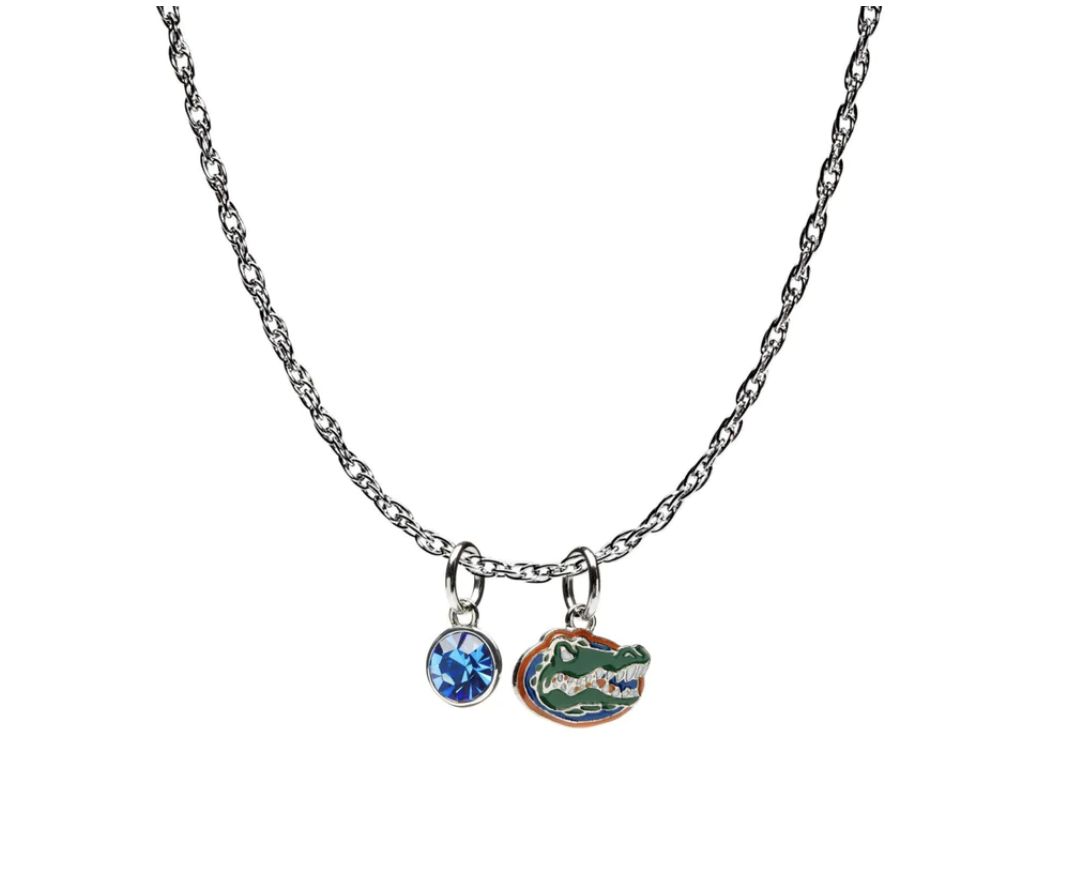 Florida Gator Logo Crystal Necklace