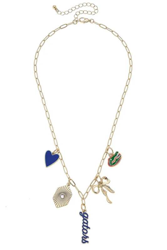 Florida Gators Paper Clip Charm Collector Necklace