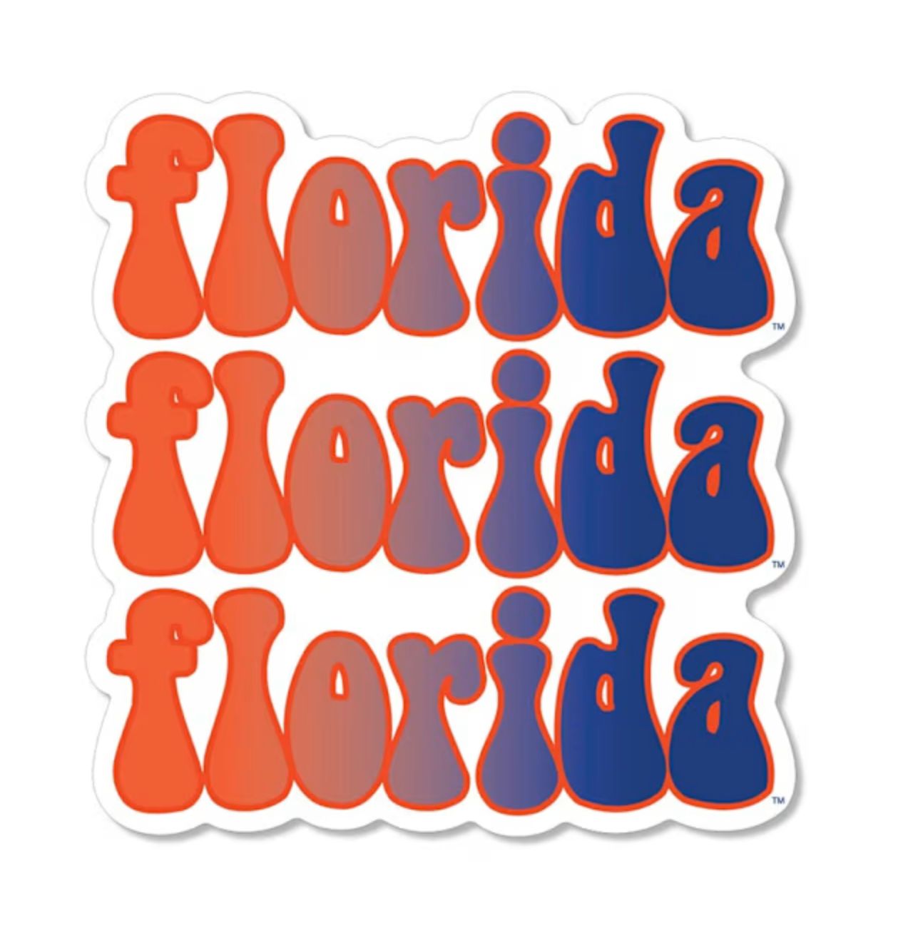 Gators Bubble Text Sticker