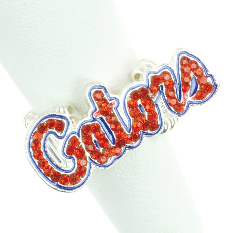 Gators Crystal Logo Stretch Ring