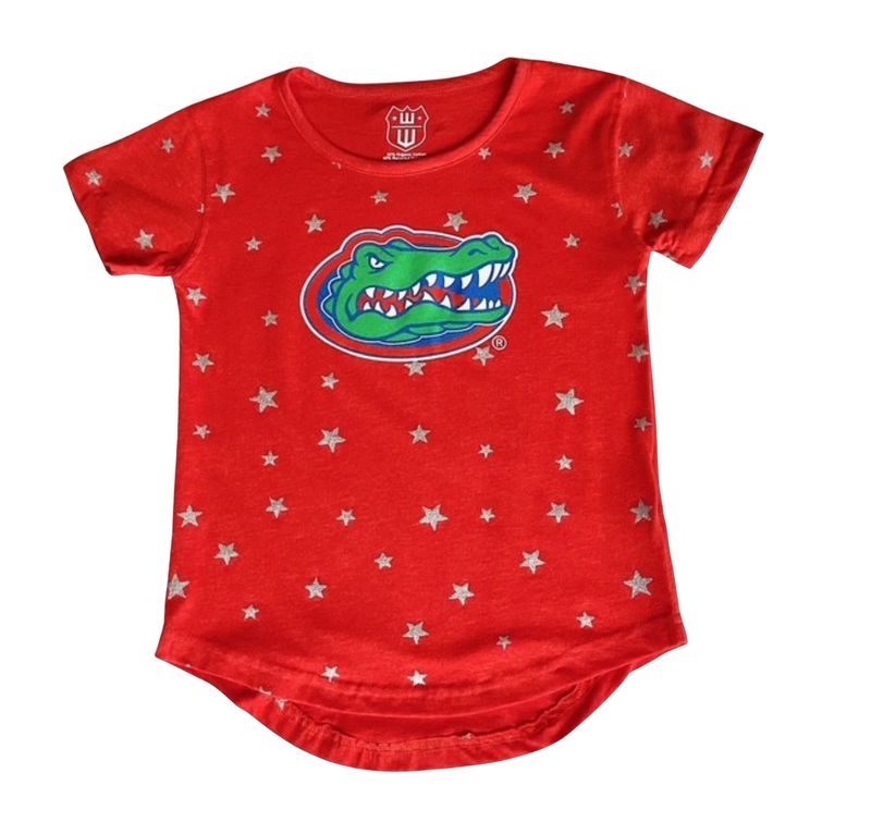 Gator Girl Orange Star Toddler Top