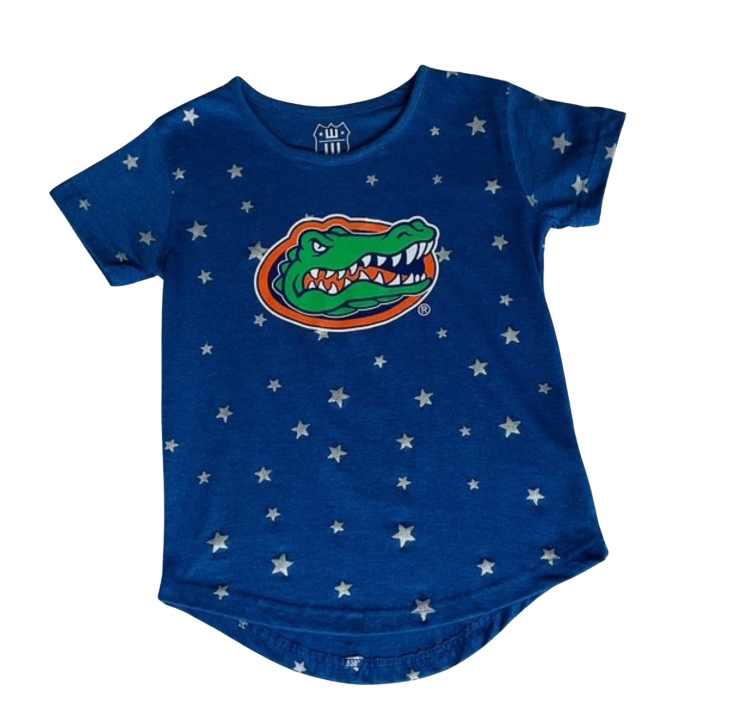 Gator Girl Blue Star Toddler Top