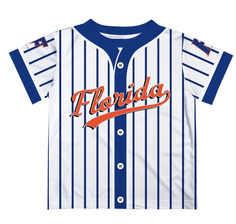 Florida Striped Logo Blue Short Sleeve Tee