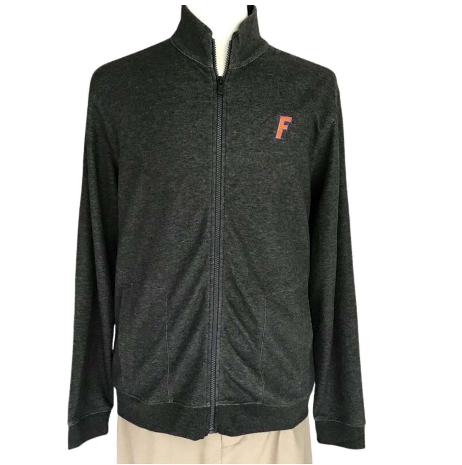 Full Zip Gray Gator Logo Jacket
