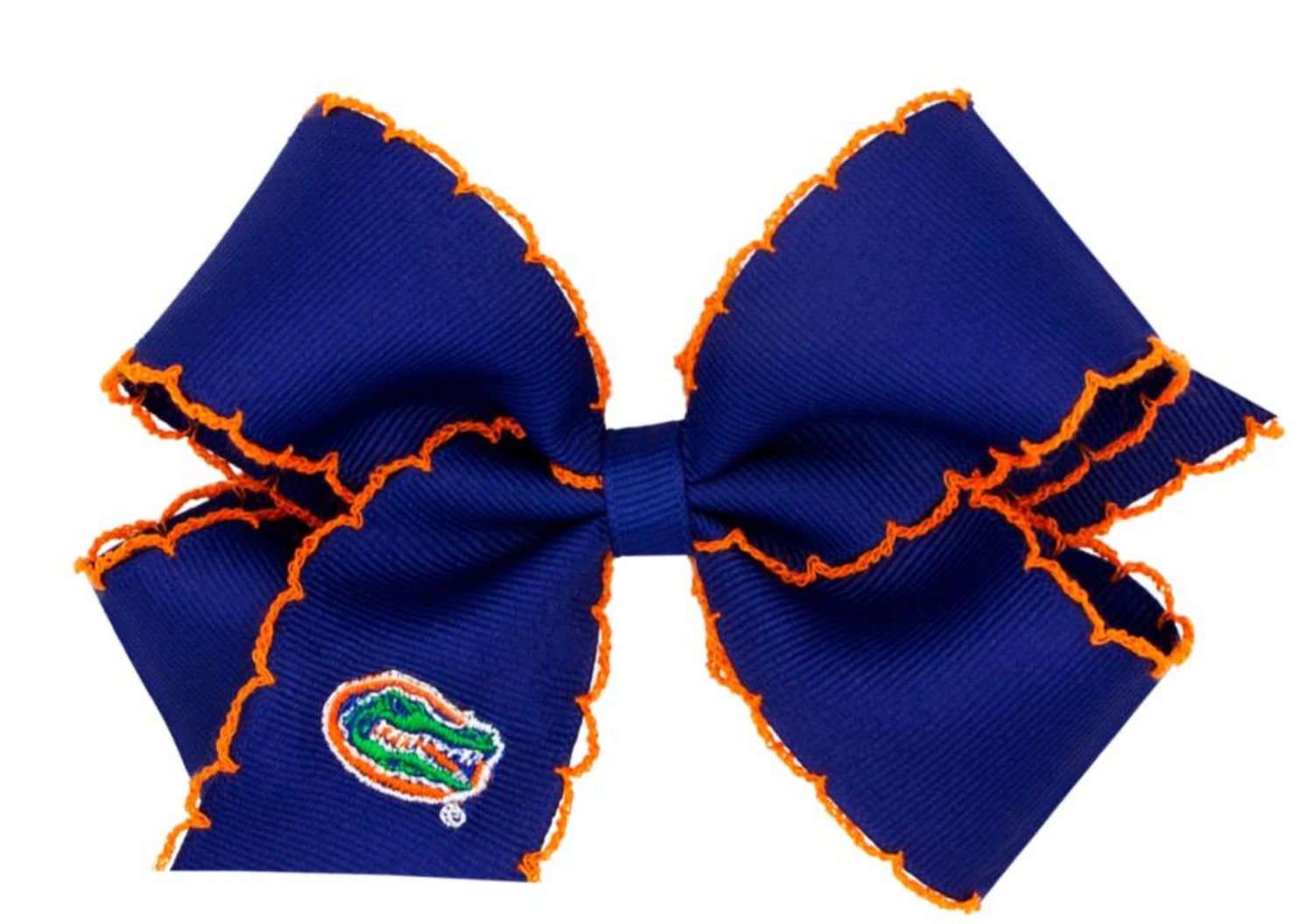 Gators Blue Large Embroidered Logo Hair Bow