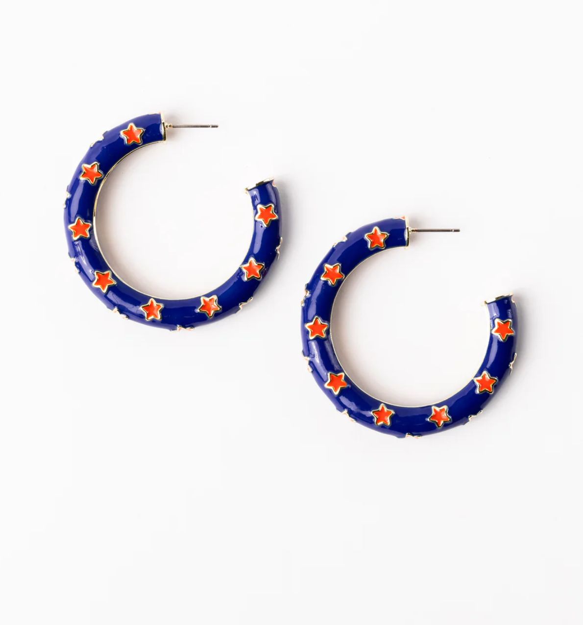 Orange + Blue Justine Earrings