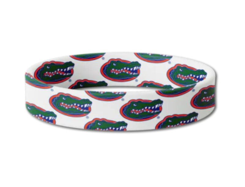 Florida Gators Logo White Hair Tie Bracelet