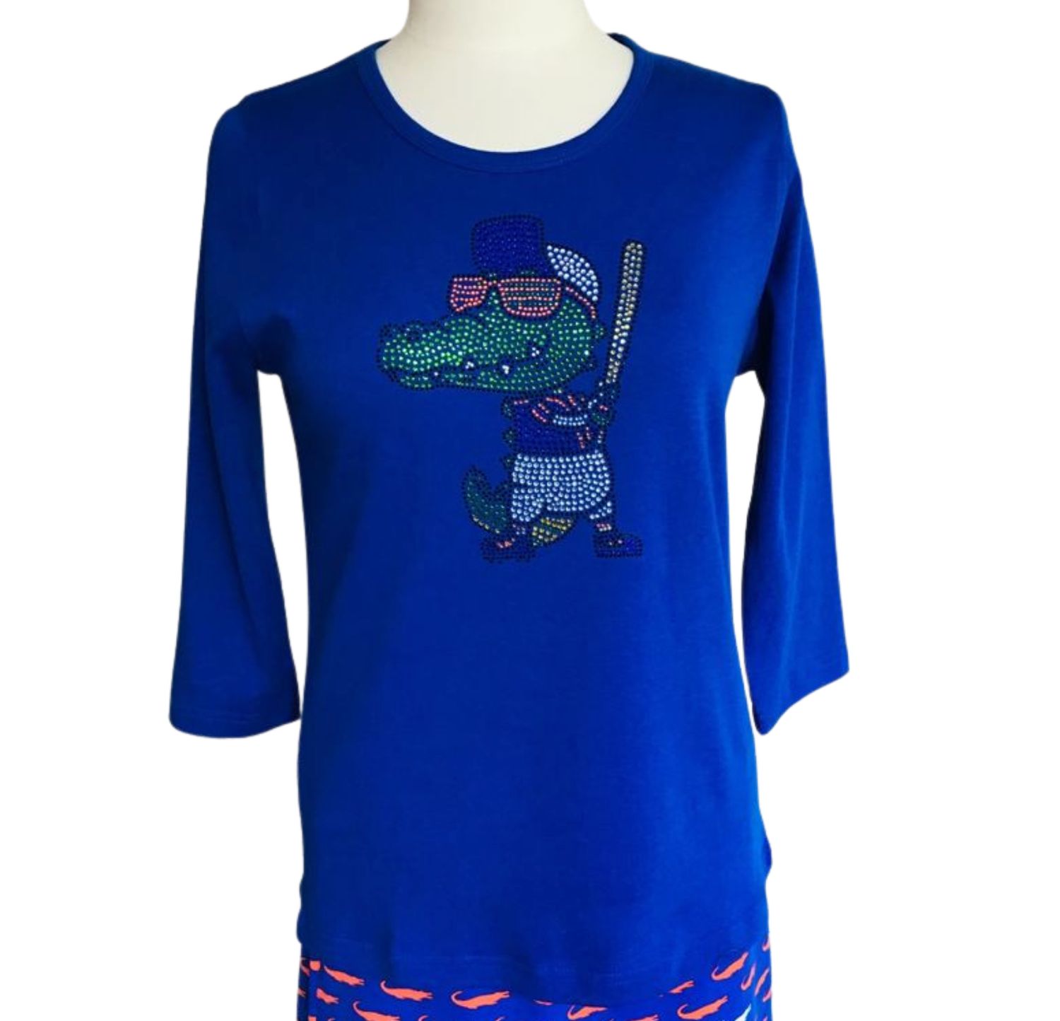 Gator Baseball Crystal Blue Long Sleeve Top