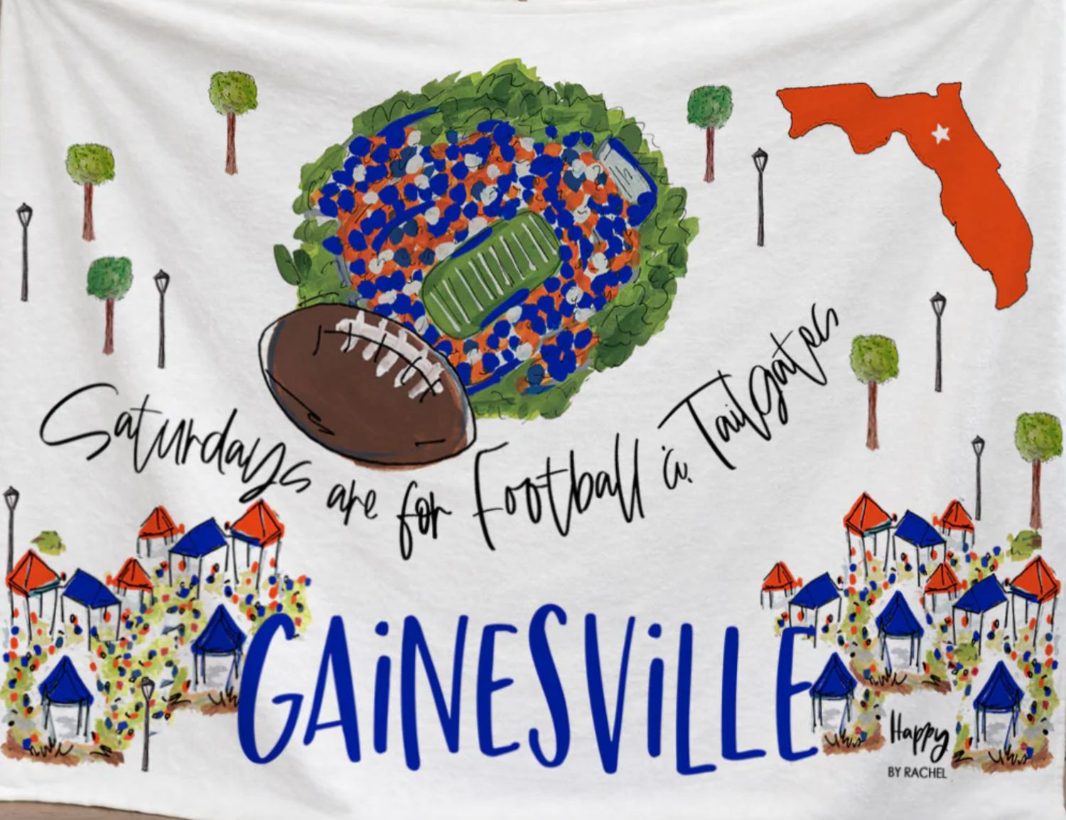 Gainesville Game Day Fleece Blanket