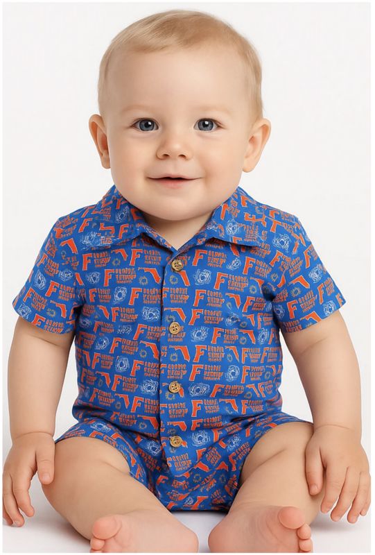 Unisex Twill Button-Up Onesie