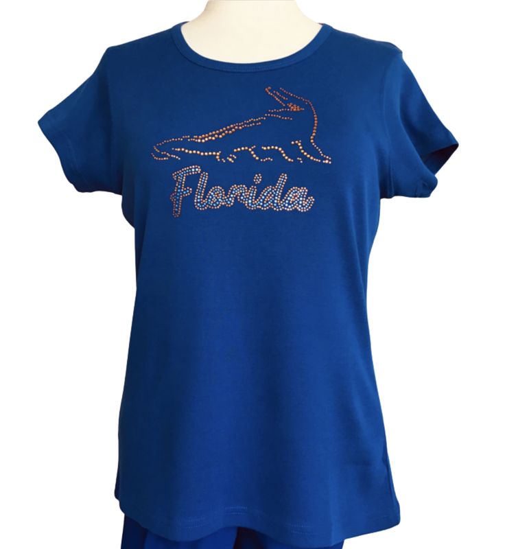 Gators Blue Cap Sleeve Top