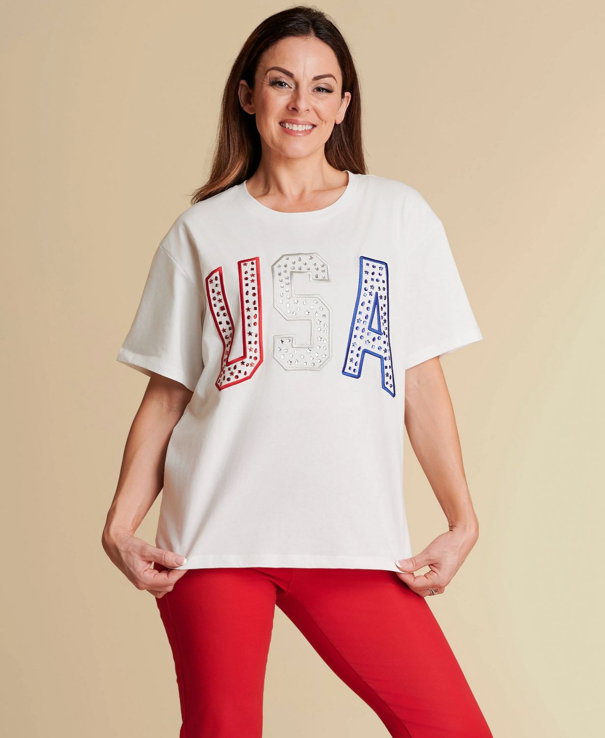 The USA Rhinestone Tee