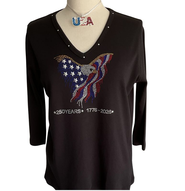 USA 250 Eagle Crystal Top
