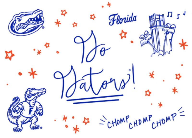 Florida Gators Confetti Boxed Notecards
