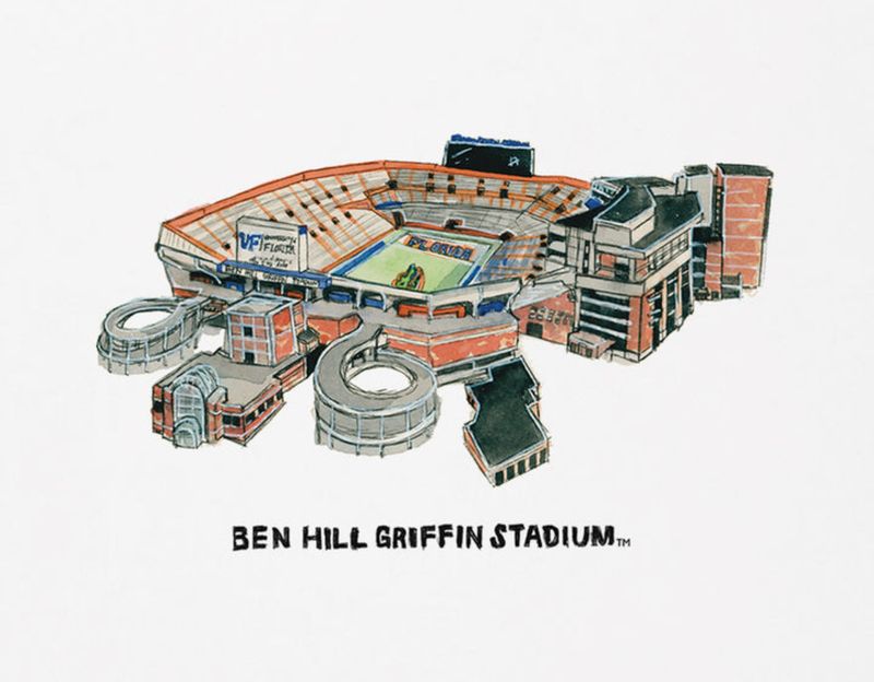 Florida Gators Stadium Boxed Note Cards