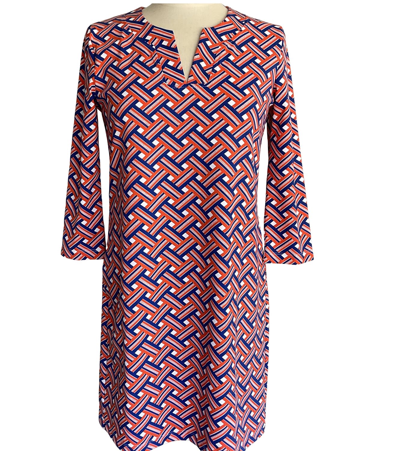Lucille 3/4 Sleeve Dress - Ribbons