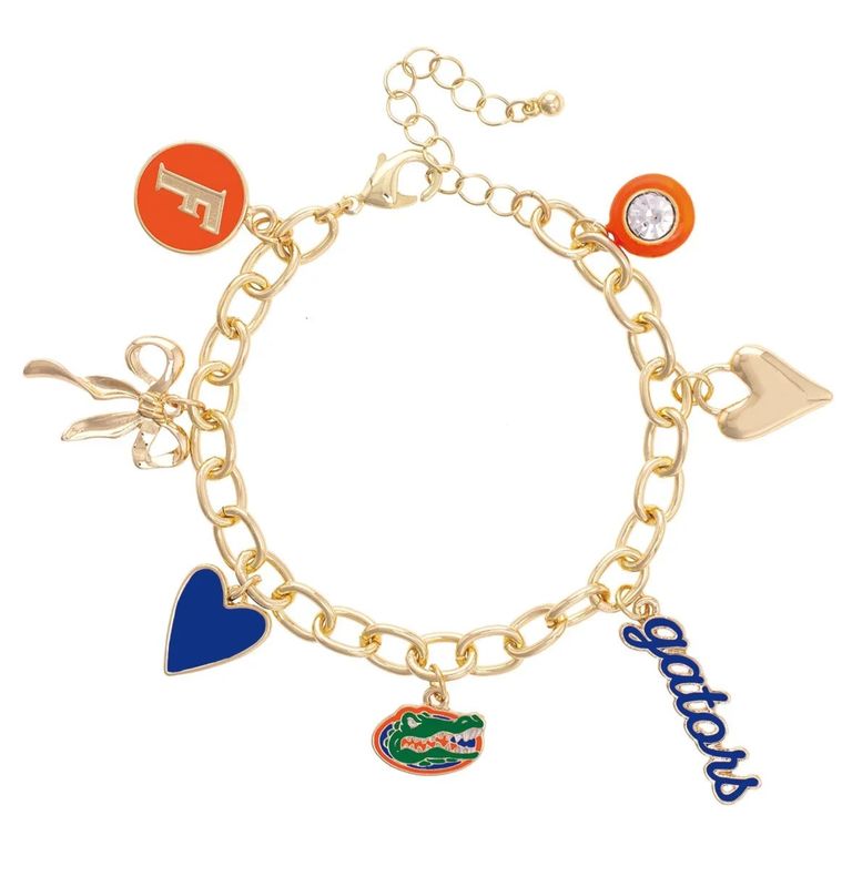 Florida Gators Enamel Icons Charm Bracelet
