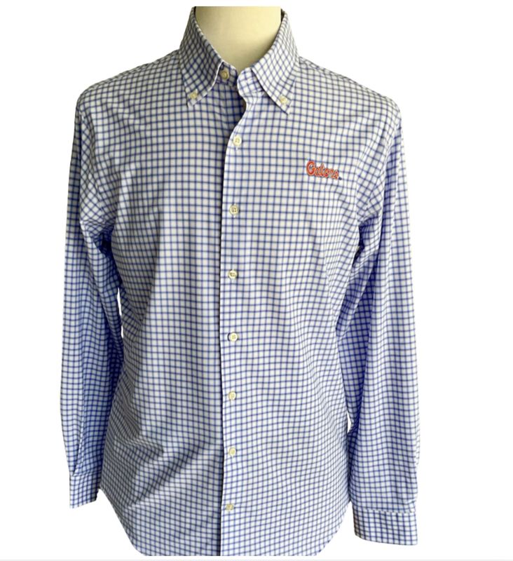 Lightweight Woven Gator Logo Sport Shirt