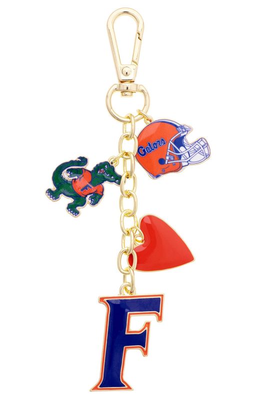 Florida Gators Heart Cluster Bag Charm