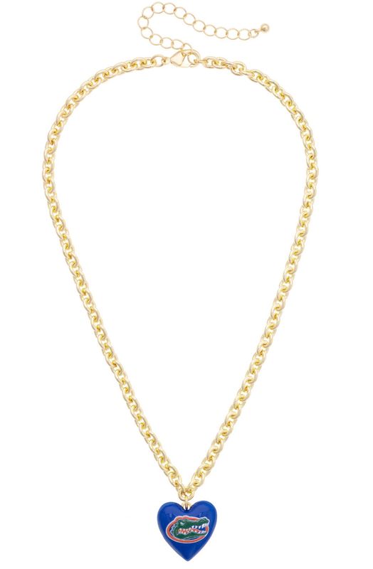 Florida Gators Heart Pendant Necklace