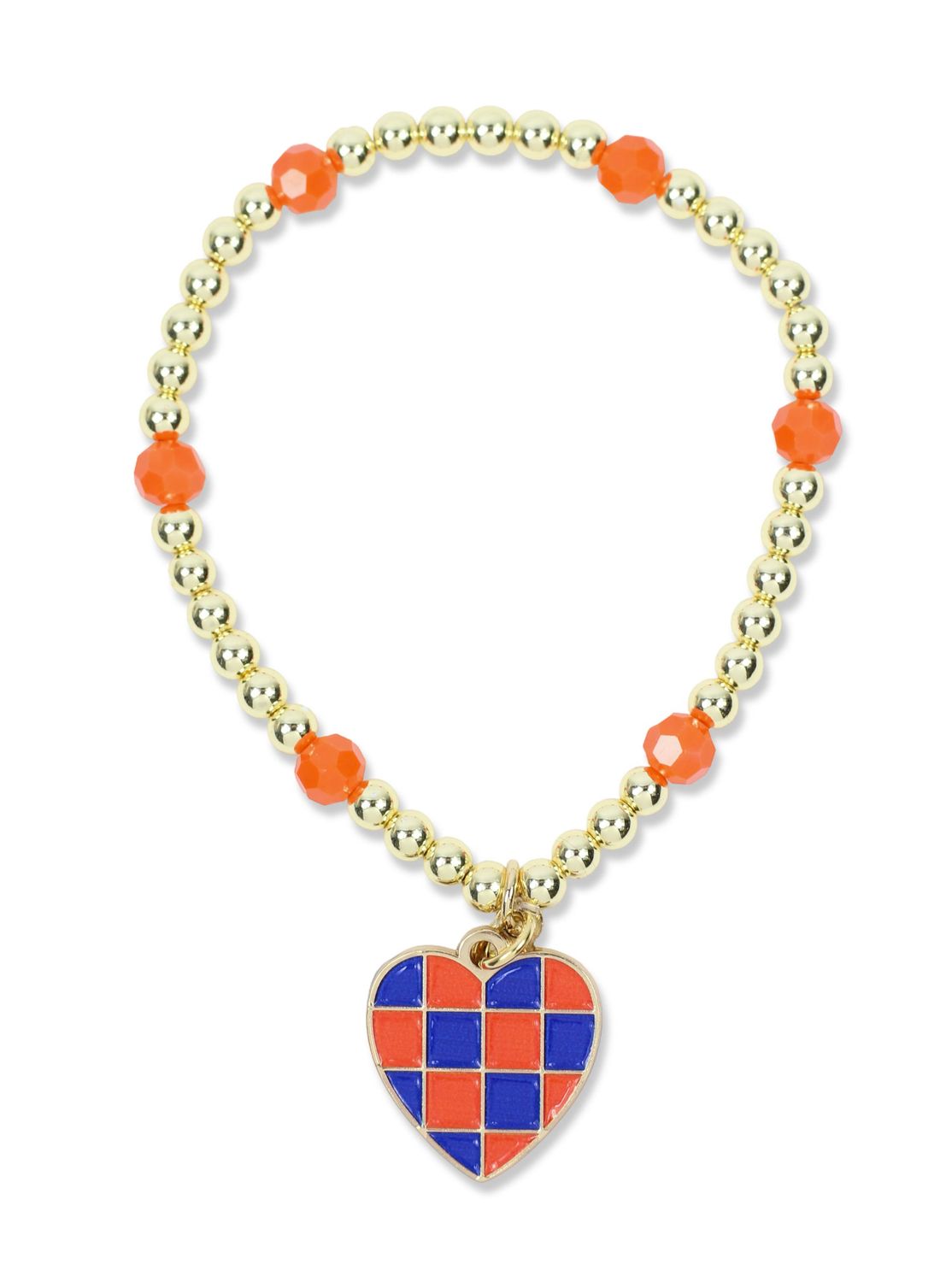 Orange Stacker Bracelet - Gator Heart