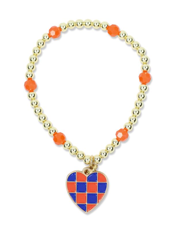 Orange Stacker Bracelet - Gator Heart