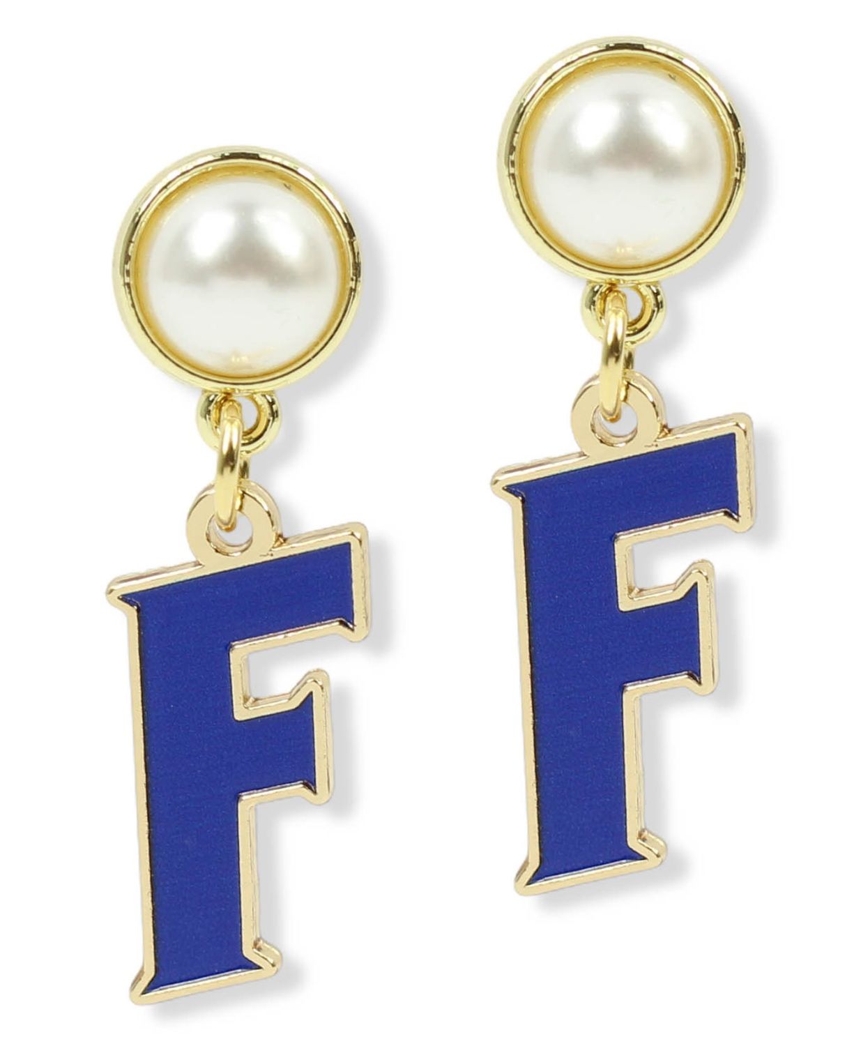 Florida Gators Blue Initial Earring
