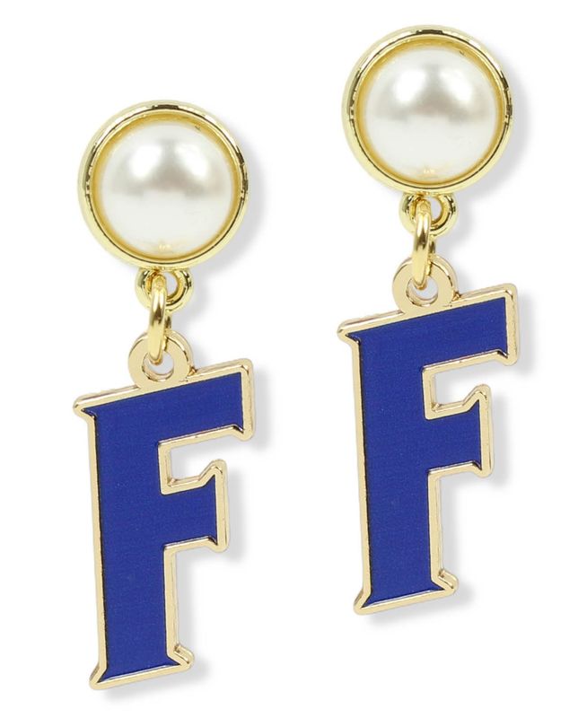 Florida Gators Blue Initial Earring