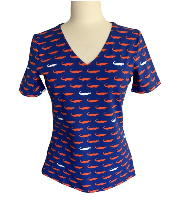 V-Crew Blue Gators Tee