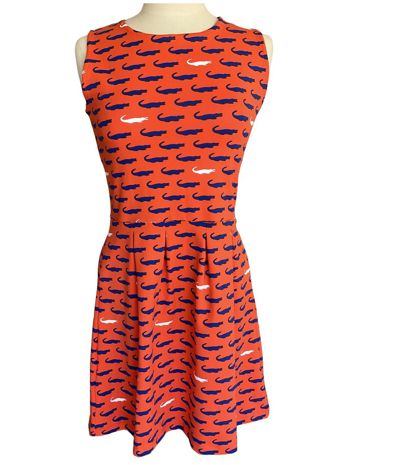 Blue Gator Orange Boardwalk Dress