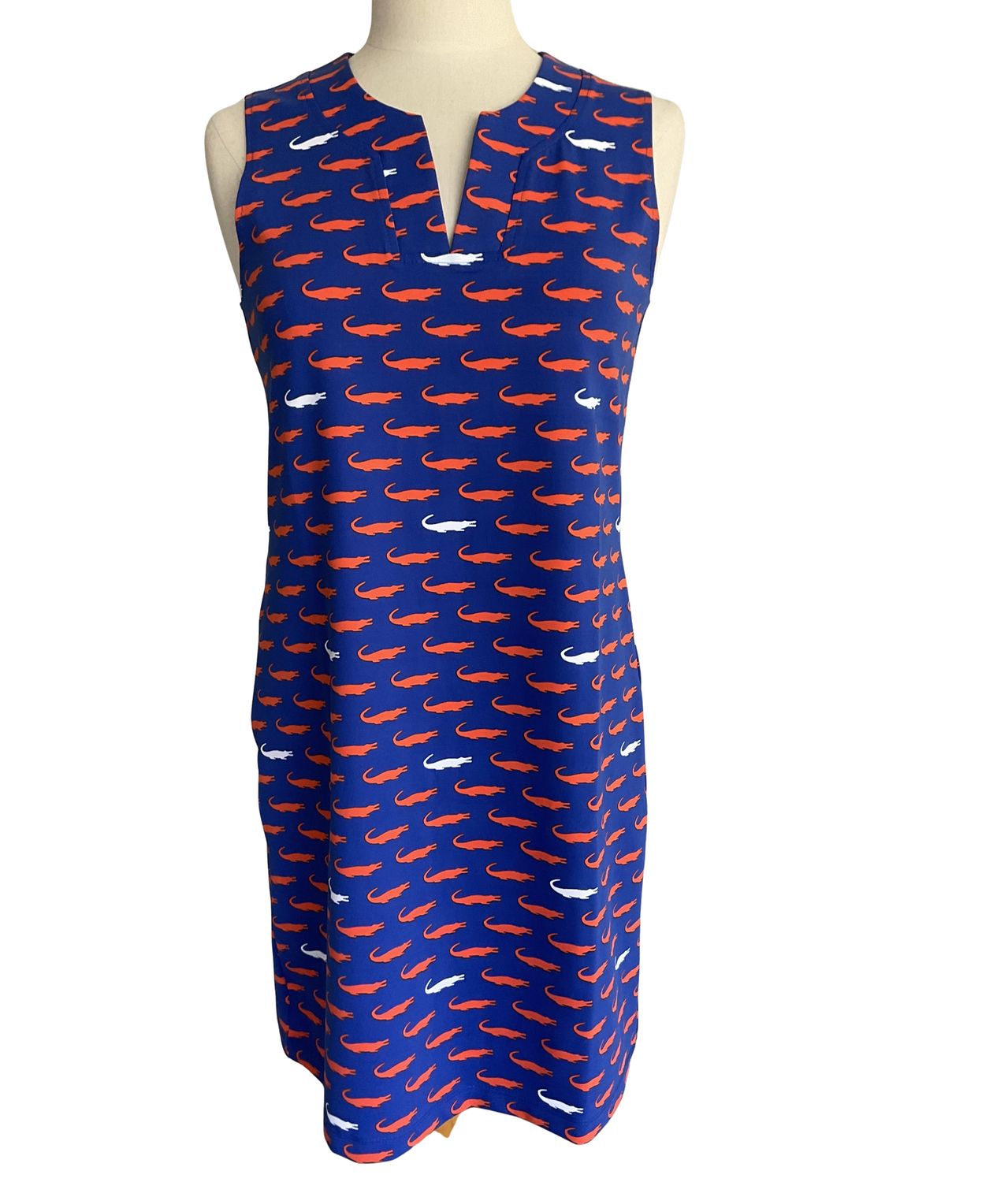 Lucille Blue Sleeveless Gators Dress