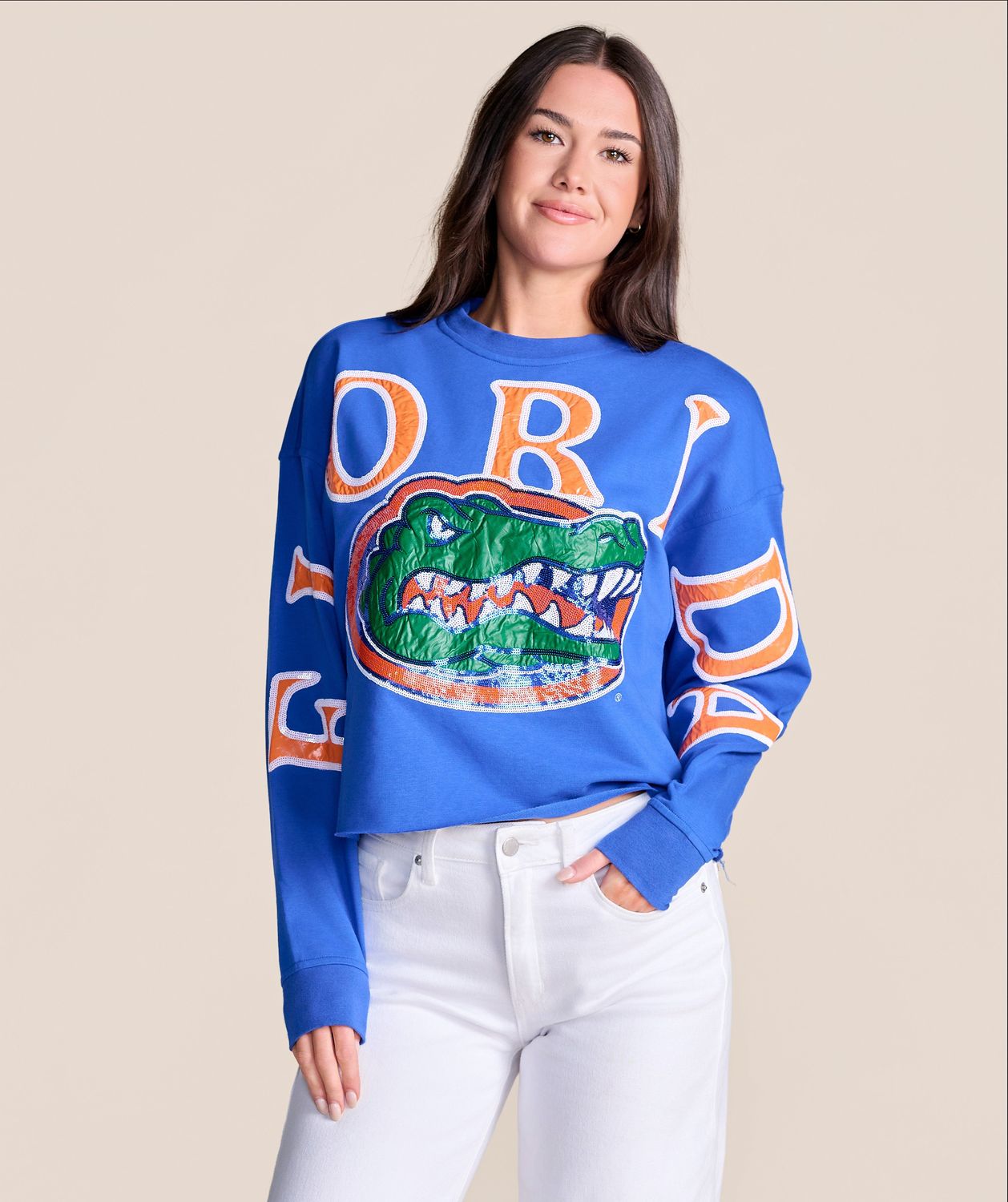 The Stadium Sequin Crewneck | Gators
