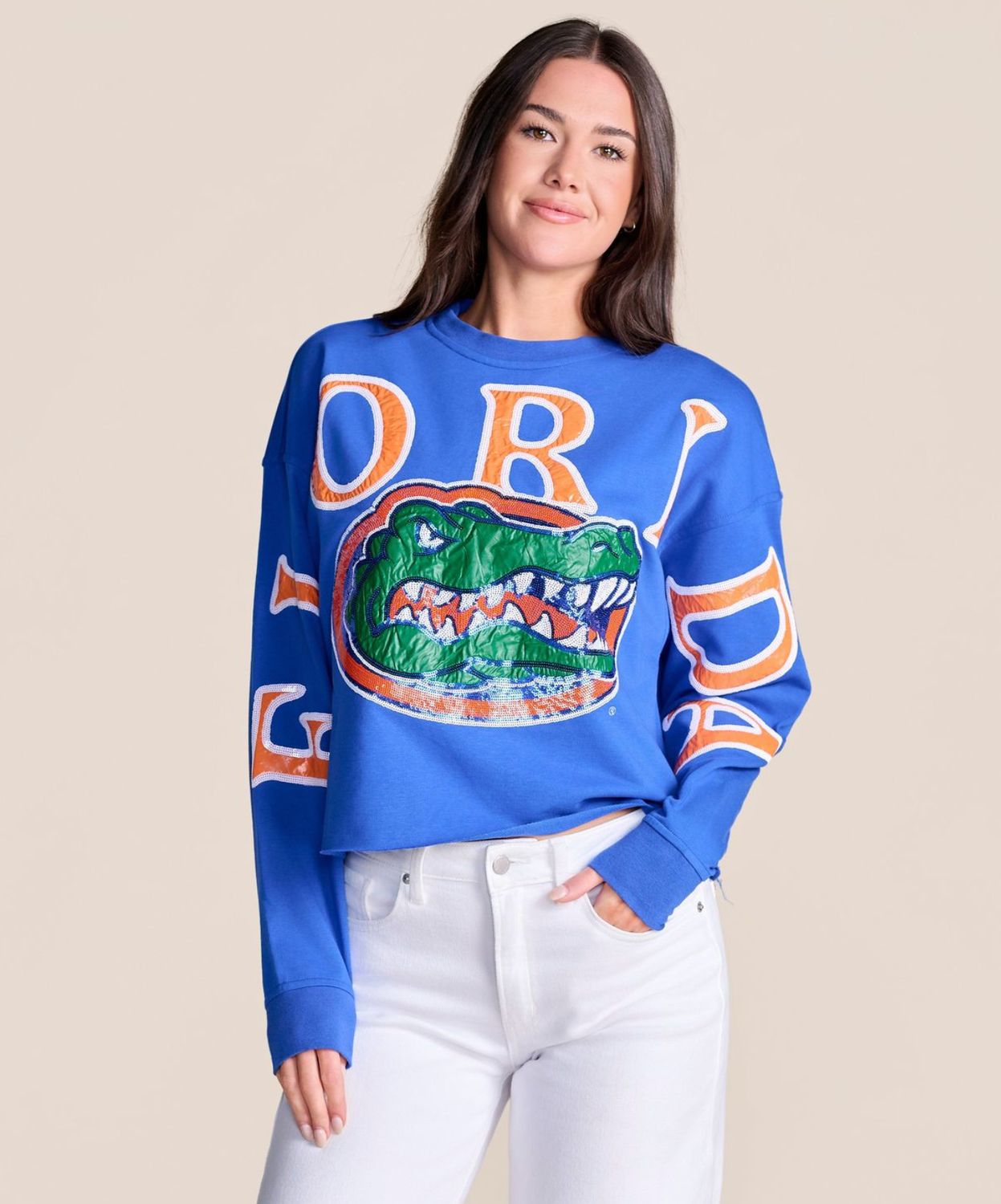 The Stadium Sequin Crewneck | Gators