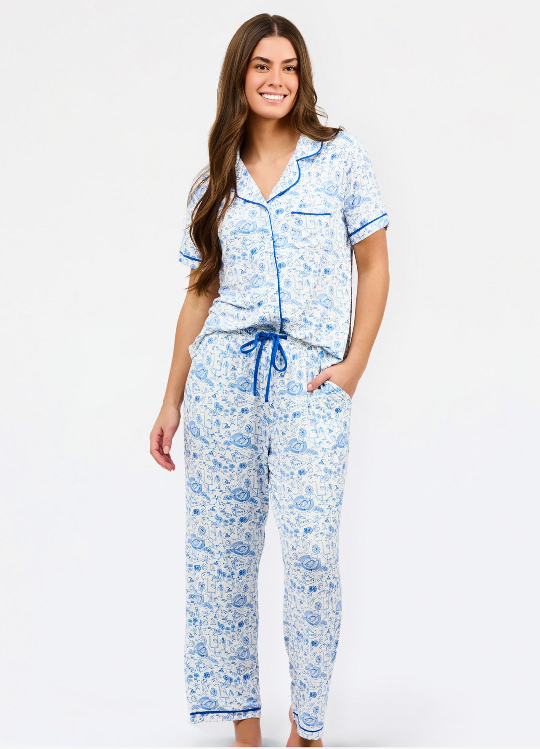 Women's Blue Pajamas Set