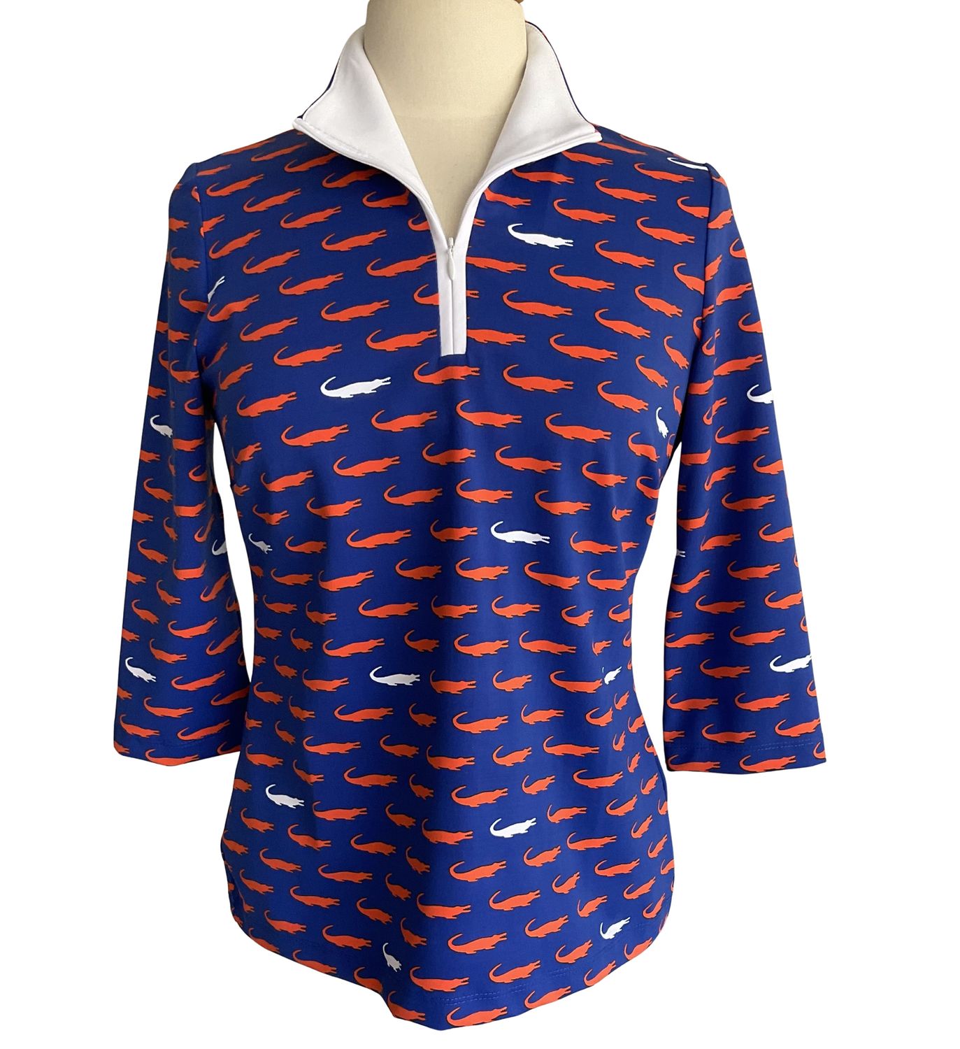 Britt Sleeveless Blue 3/4 Sleeve Top
