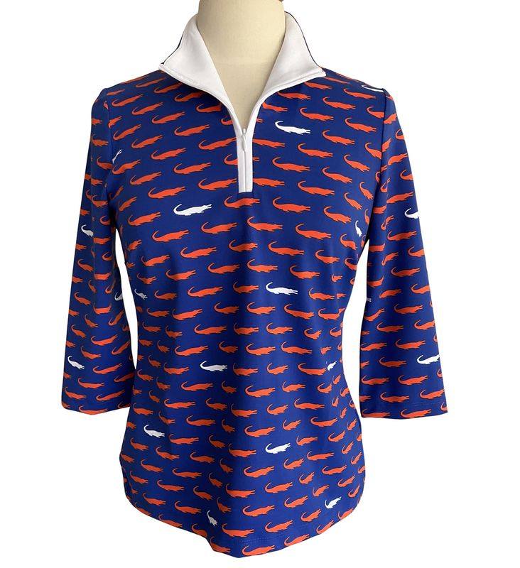 Britt Sleeveless Blue 3/4 Sleeve Top