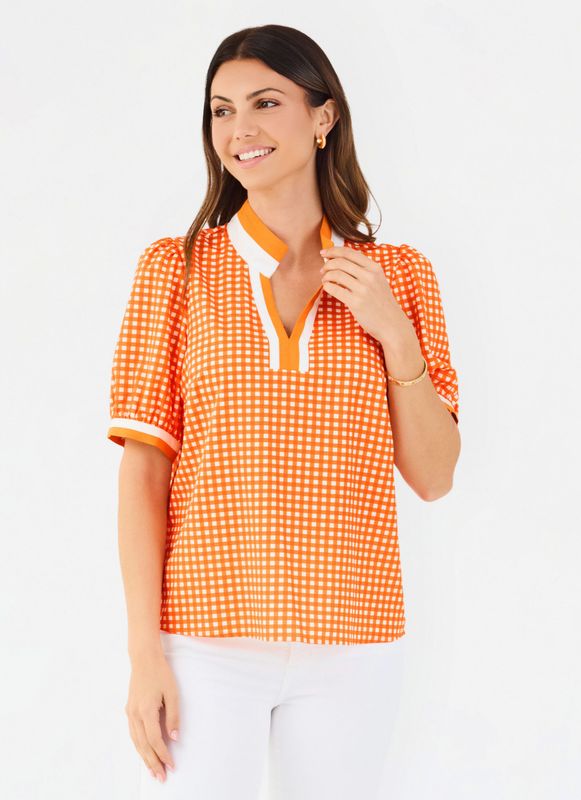 Short Sleeve Top | Orange