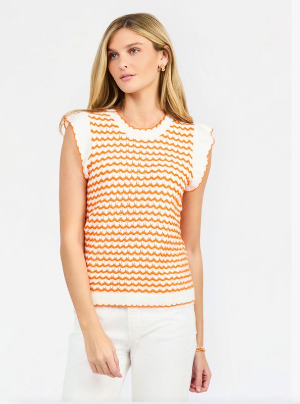 Orange Oakley Wave Pattern Top