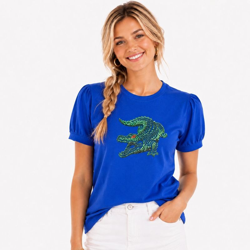 Gator Blue Ladies Top