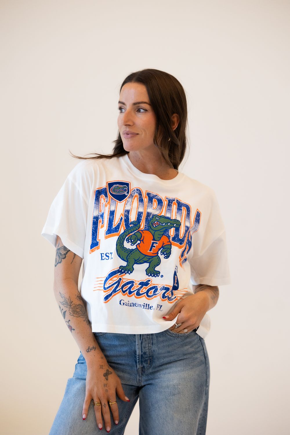 Florida Multimedia Semi-Cropped Oversized Band Tee