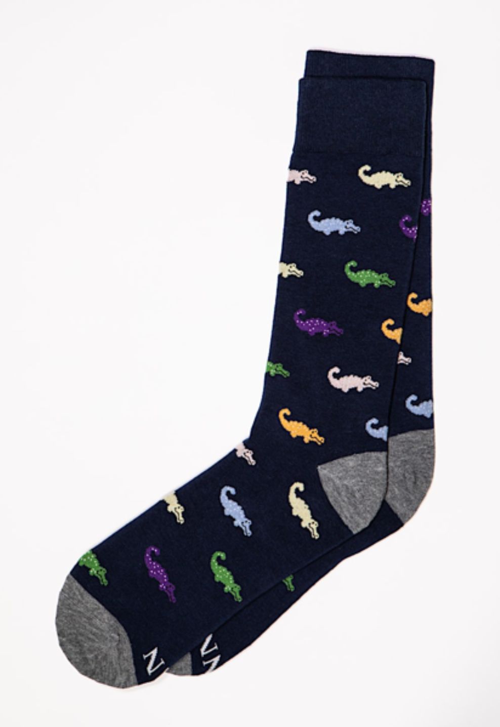 Oh Snap! Navy Blue Gator Sock