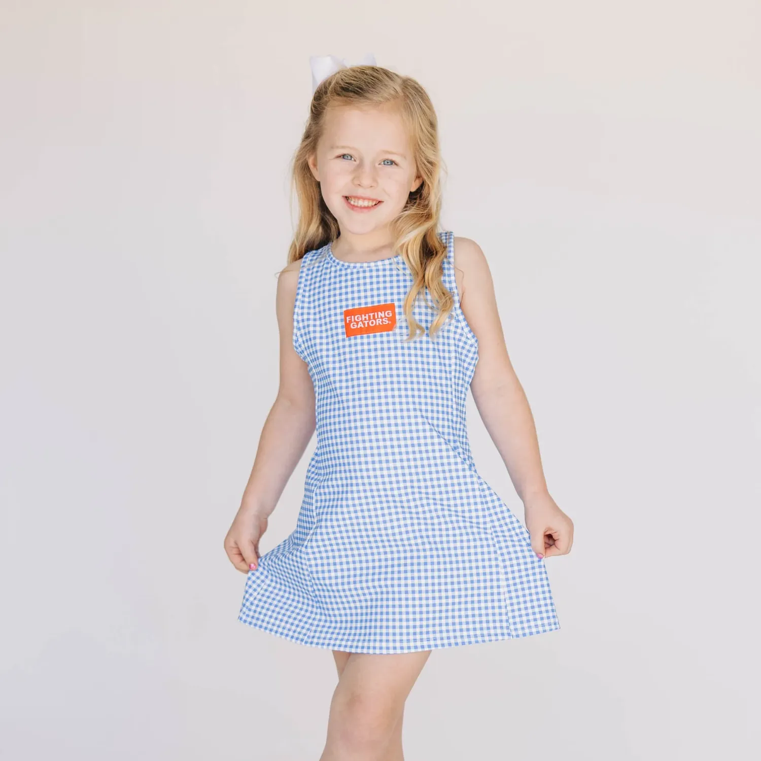 The Grace Gingham Gators Girls Dress