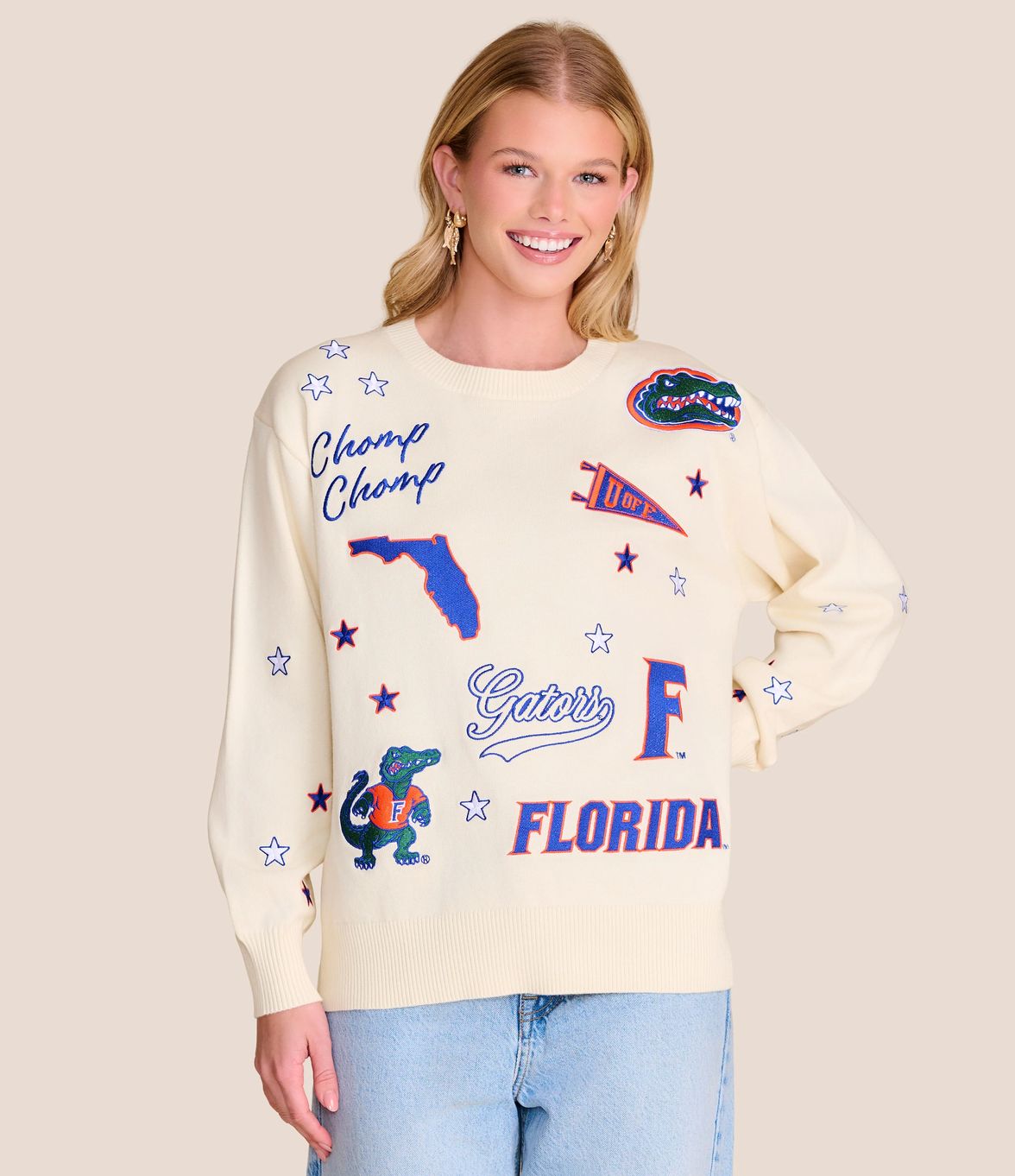 Pennant Embroidered Florida Sweater