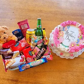 Cesta para mamá - cake día de las madres