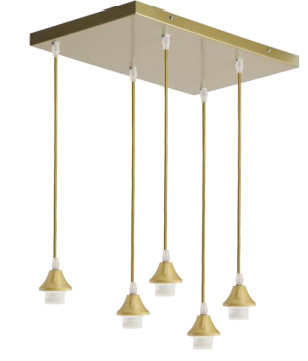 Newtown 5 Light Pendant Gold
