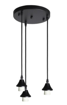 Newtown 3 Light Black Pendant