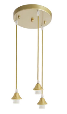 Newtown 3 Light Gold Pendant