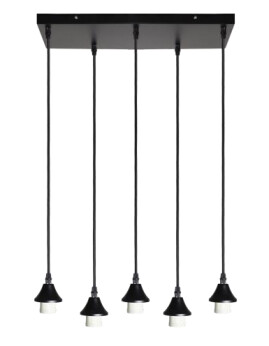 Newtown 5 Light Pendant Black